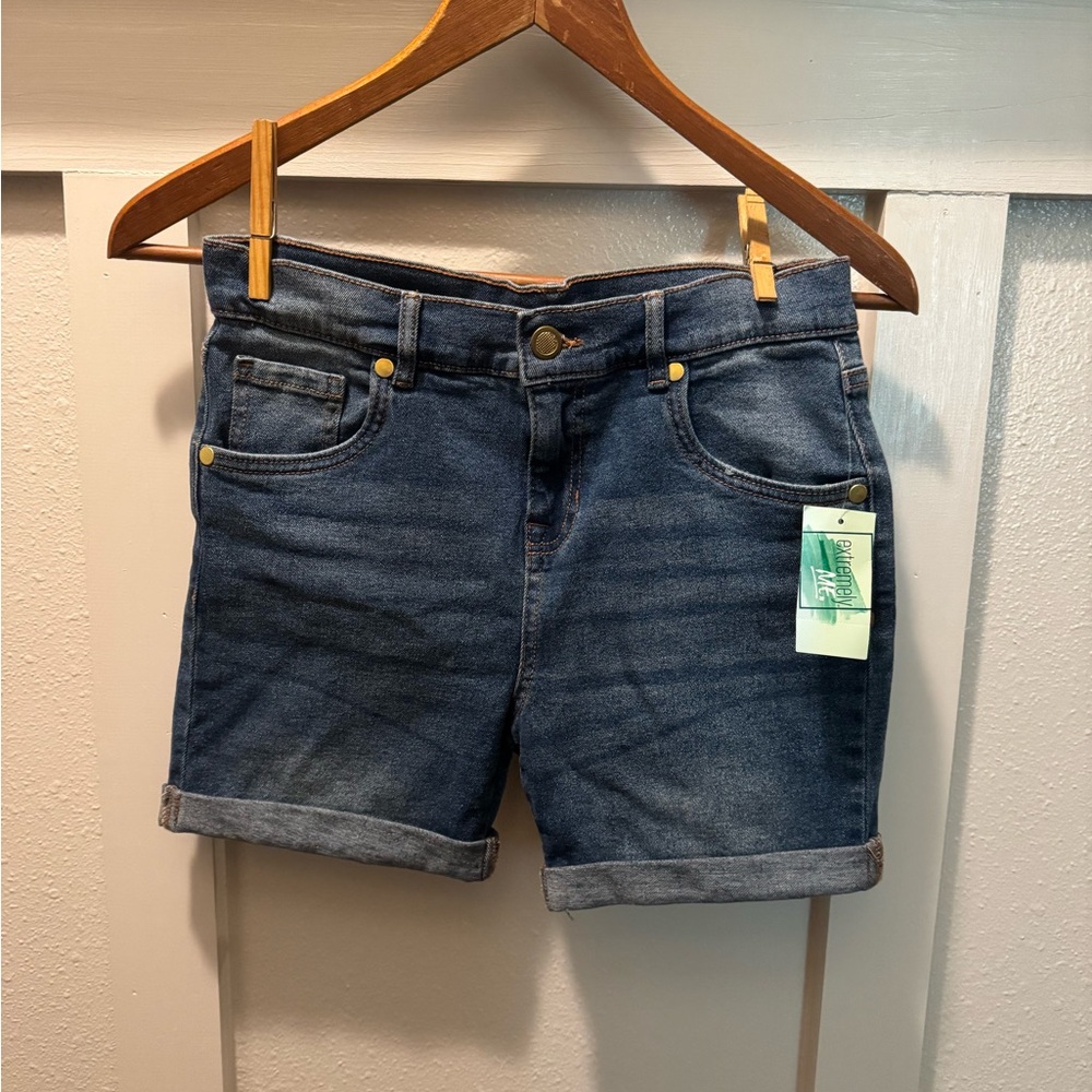 Denim Blue Girls Shorts